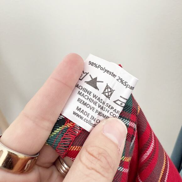 [ModCloth] Collectif Red Tartan Plaid Rebel Check Isabella Maxi Dress NWT Sz 14 - Picture 13 of 13